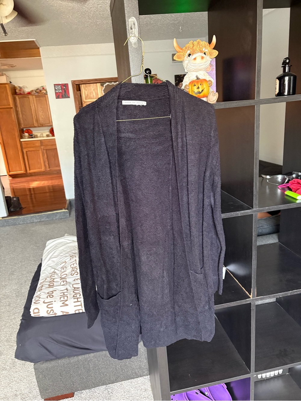 Search for Sanity Black Open-Front Cardigan
